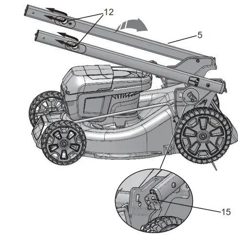 greenworks pro MO60L06 60V Battery Cordless Walk Behind Lawn Mower - overview 11