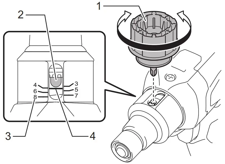 makita DFT085F Cordless Screw Driver - Adjusting the fastening torque 2