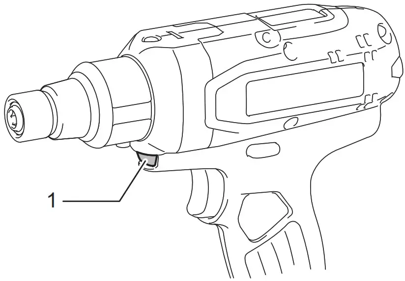 makita DFT085F Cordless Screw Driver - Lighting up the front lamp
