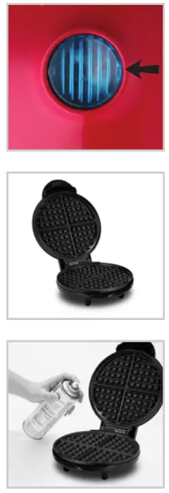 DASH DEWM8100 Express 8 Inch Waffle Maker for Waffles - power