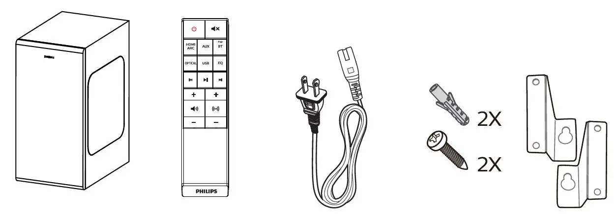 PHILIPS-TAB7305-37-7000-Series-Soundbar-2.1-with Wireless-Subwoofer-FIG-1