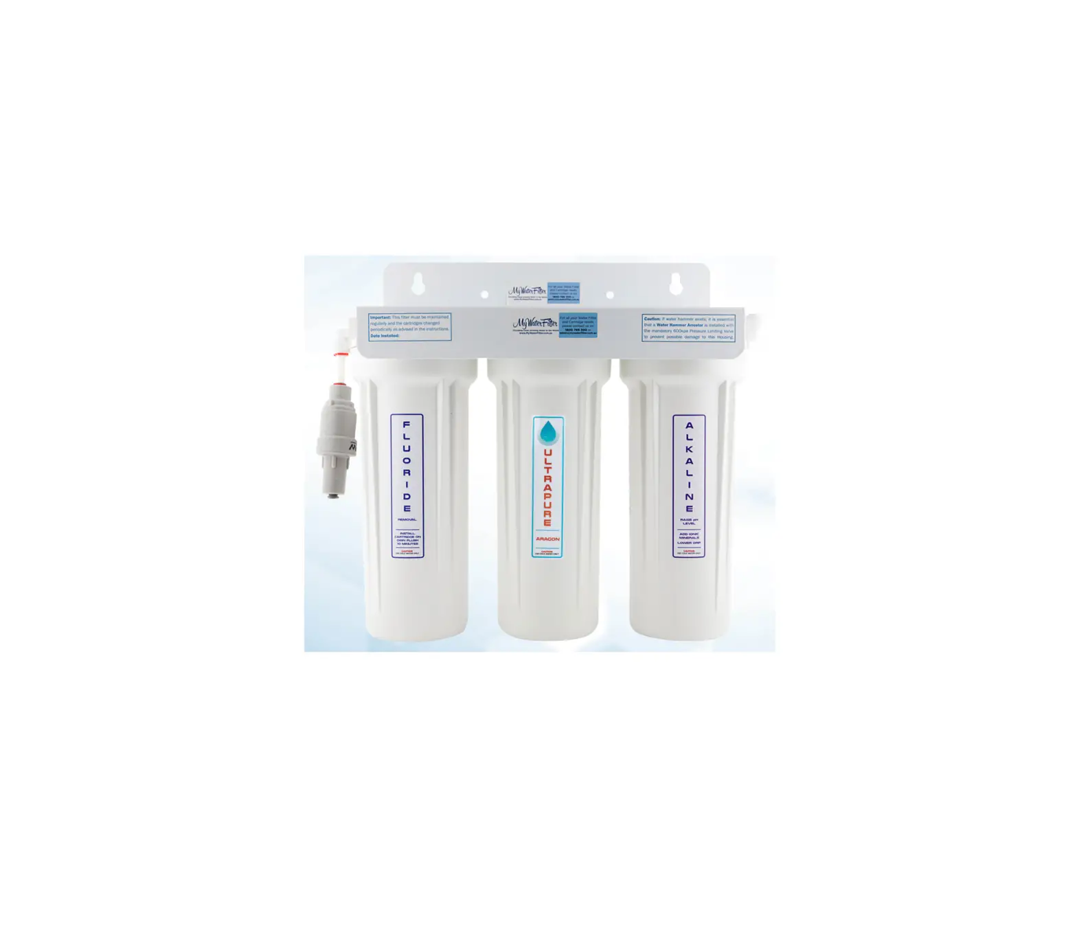 My Water Filter Ultrapure Aragon 10 Inch Triple Under Sink Water Filter System With Fluoride Removal & Alkaline Instruction Manual My Water Filter Ultrapure Aragon 10 Inch Triple Under Sink Water Filter System With Fluoride Removal & Alkaline Instruction Manual