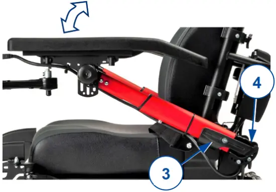 Vermeiren Forest 3+ Electric wheelchair - Angle