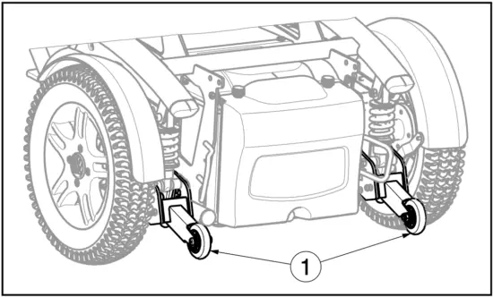 Vermeiren Forest 3+ Electric wheelchair - Anti-tipping