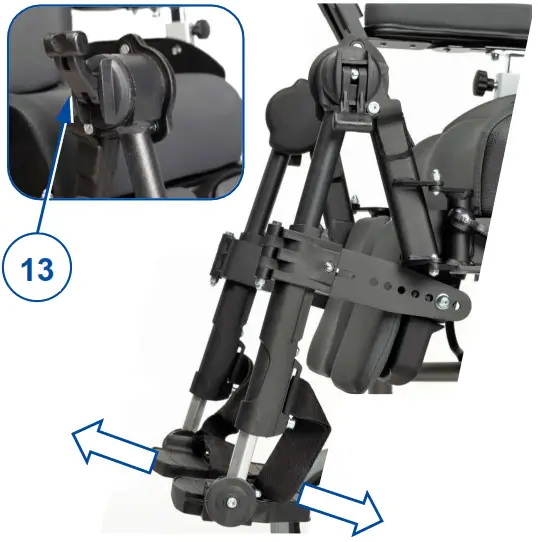 Vermeiren Forest 3+ Electric wheelchair - Leg rests BZ7-BZ8