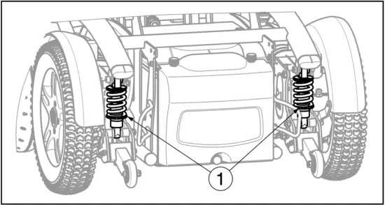Vermeiren Forest 3+ Electric wheelchair - Suspension
