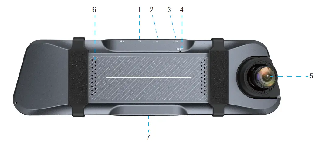 GERMiD -BV-096B-2K -9.66-Inch -2K- HD -Streaming- Media Mirror -Monitor- With- Built-In -Dash -Camera- 2