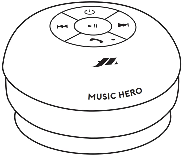 MUSIC HERO MHSPEAKERBT Octopump Wireless Speaker 3 Watt  Water Resistant