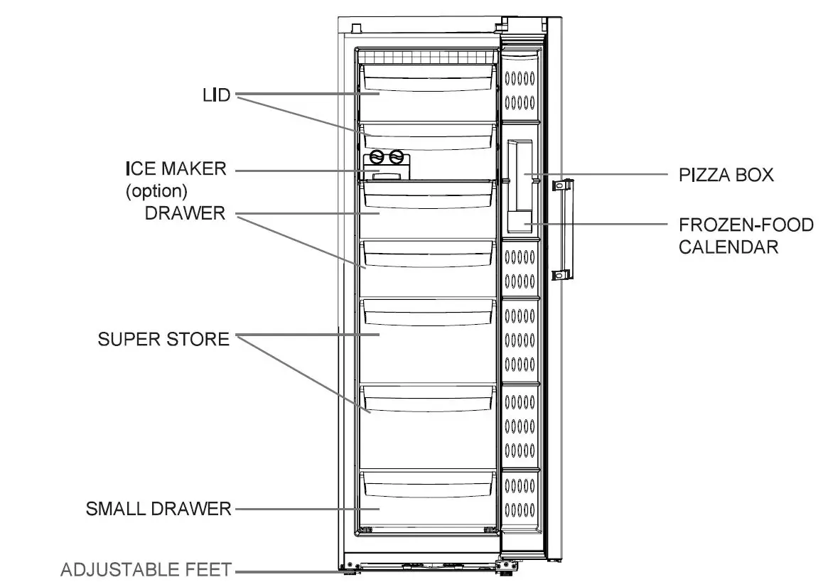 Haier H2F-220WSAA 60cm Vertical Freezer 2