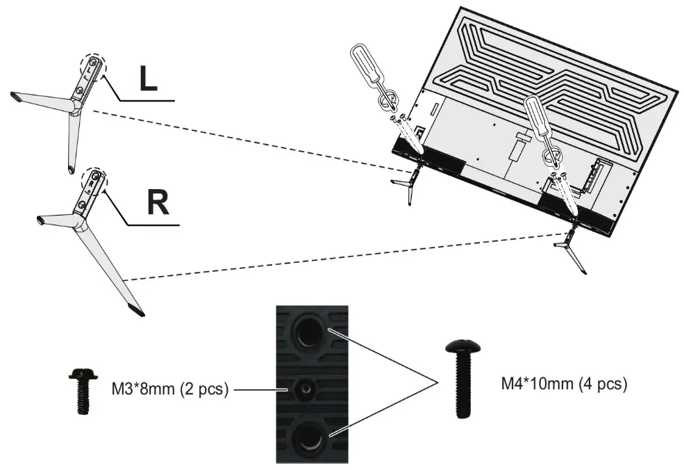 kogan Agora Smart 4K LED TV - Assembling the Stand
