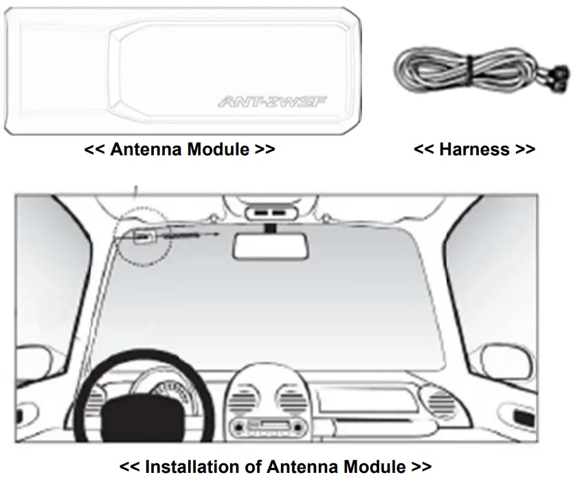 FORSTECH ANT 2WSF 2 way 1 Button LED remote - antenna