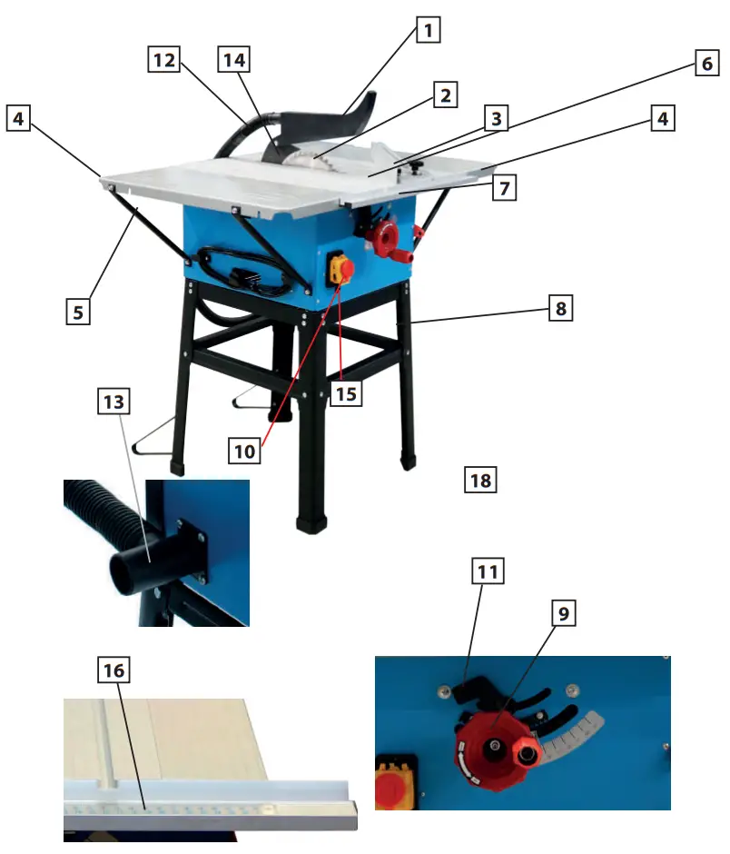 Gude GTK 2500 AL Table Circular Saw - fig2