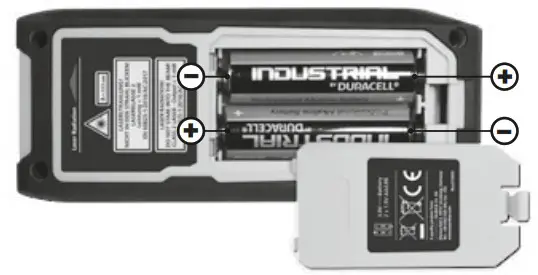 Laserliner 080 838A LaserRange Master Gi5 Laser Range Finder Device - Inserting batteries 1