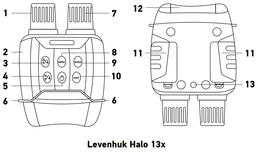 Levenhuk Halo 13x 13x Wi Fi Digital Night Vision Binoculars - fig1