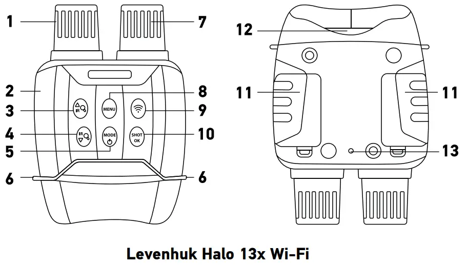 Levenhuk Halo 13x 13x Wi Fi Digital Night Vision Binoculars - fig2