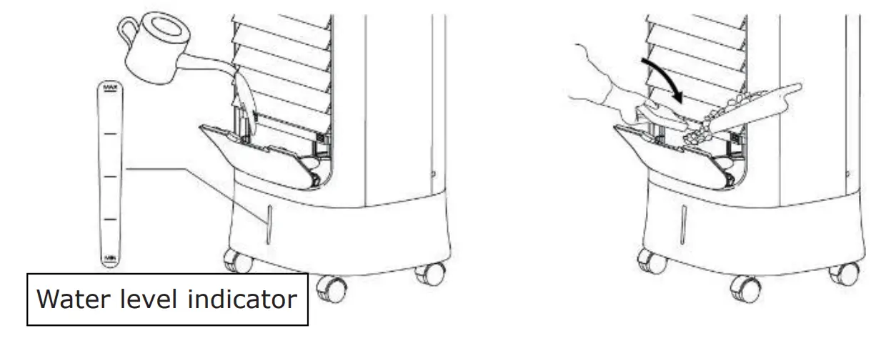 Costway ES10122US Portable Air Cooler - Refilling water
