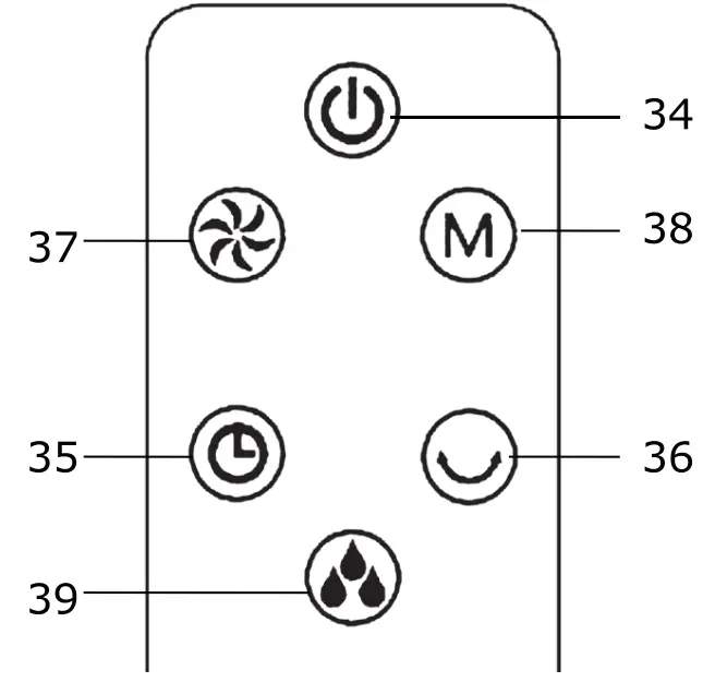 Costway ES10122US Portable Air Cooler - Remote control