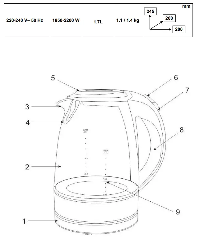 SCARLETT SC-EK27G98 ELectric Kettle - fig