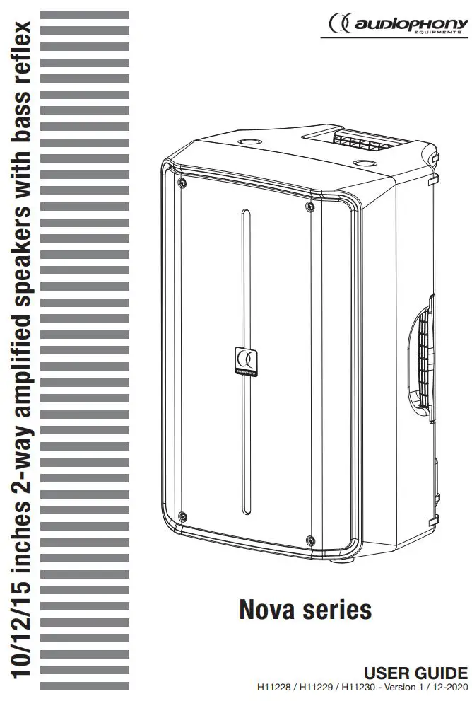 auDiopHony H11228 Nova Series 2-Way Amplified Speakers with Bass Reflex User Guide
