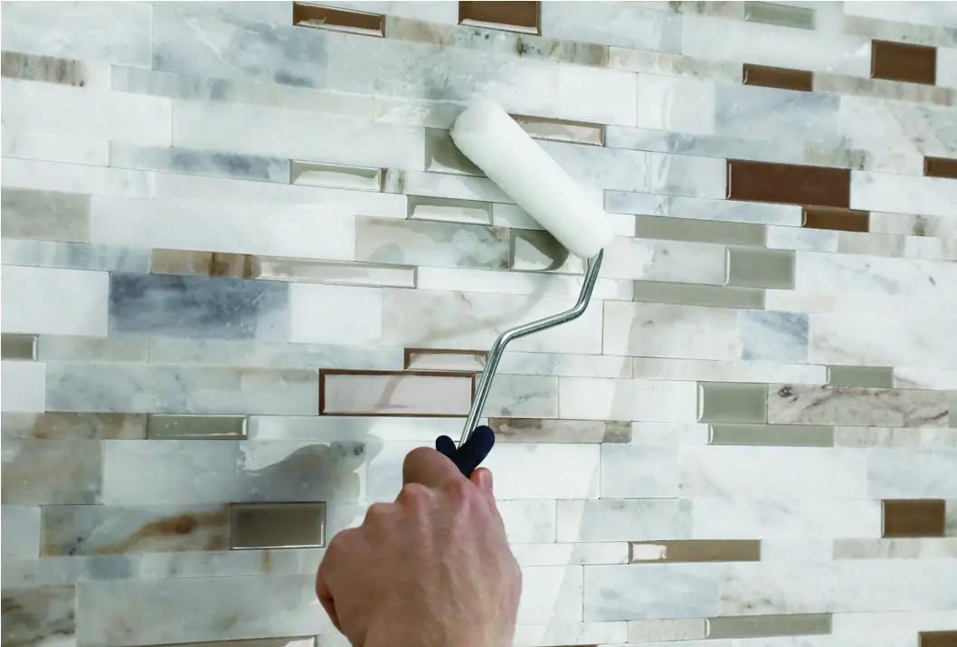 daltile Xpress Mosaix Coastal Marble Linear Mosaic Tile - Step 9