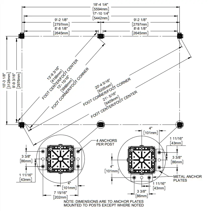 Backyard DISCOVERY 2207011COM All Cedar Wooden Carport Pavilion Gazebo - 1