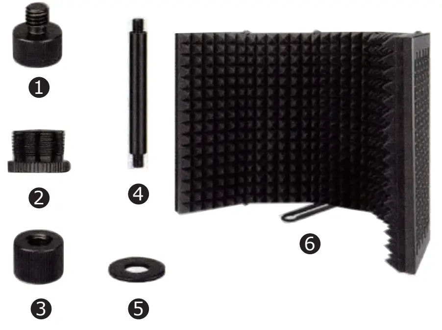 PYLE PSMIUSBIB57 Tabletop Compact Microphone Kit - Contents