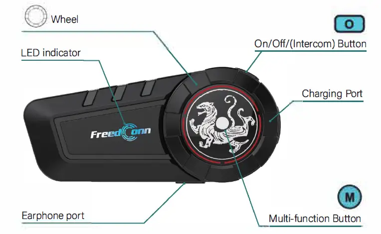 FreedConn KY Pro Helmet Bluetooth Intercom Headset fig (1)