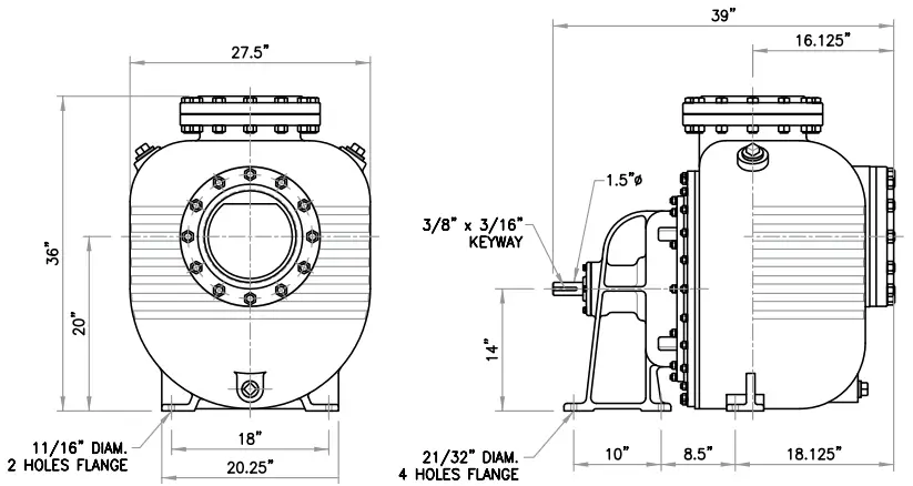 Barmesa Pumps BSP200MU Series Self-Priming Frame Mounted Pump-fig2