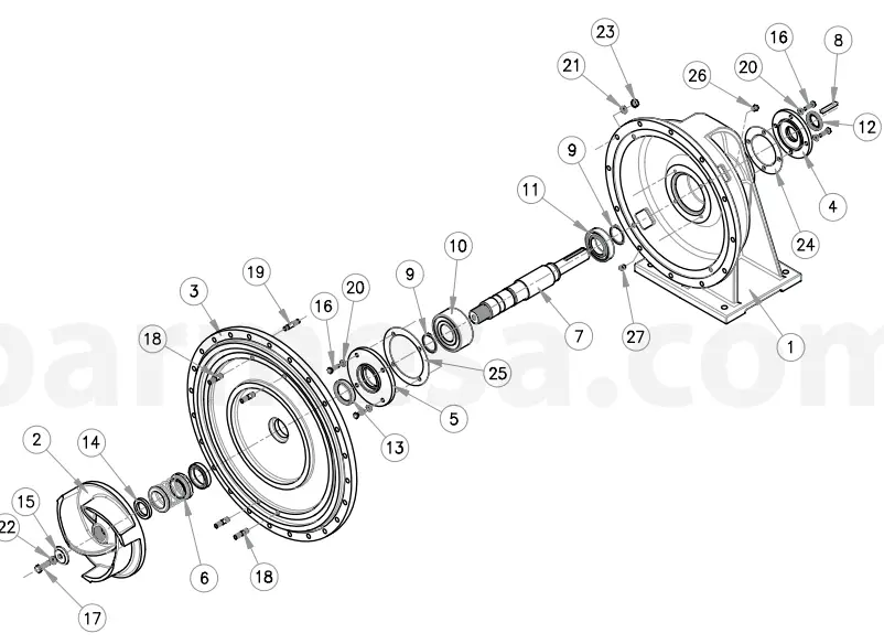 Barmesa Pumps BSP200MU Series Self-Priming Frame Mounted Pump-fig4