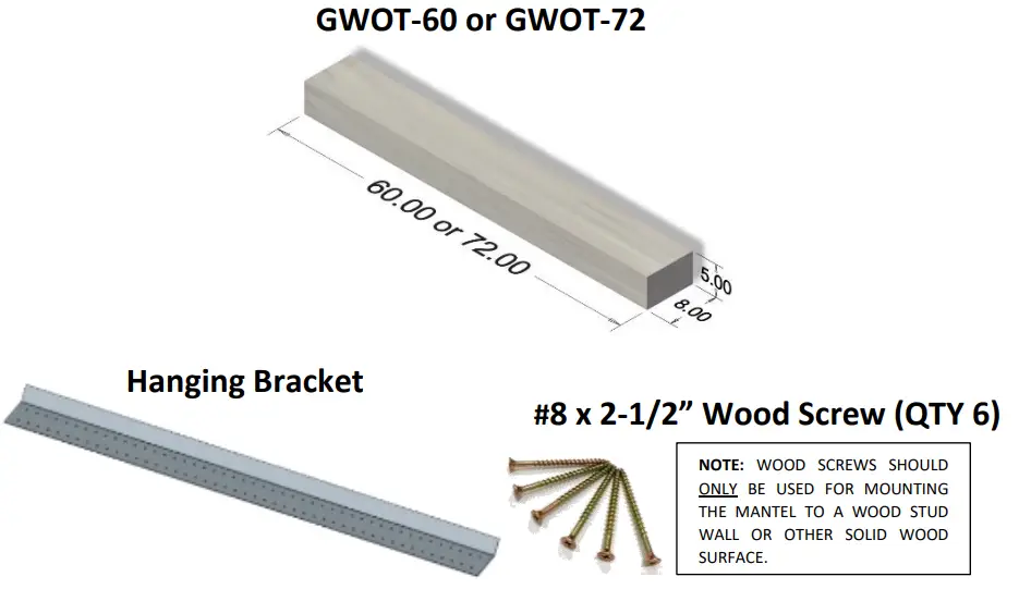 THE OUTDOOR GREATROOM COMPANY GWMT-60 Gallery and Modern Mantels-fig3