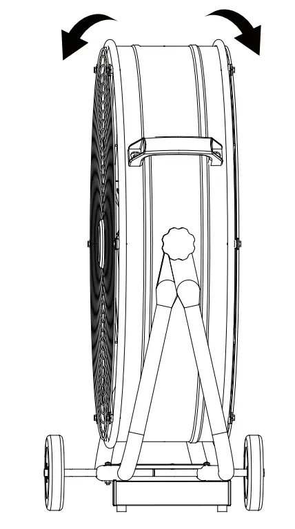 Commerical Electric SFDC6-600CT0-4 24 Inch 2 Speed Heavy Duty Tilt Drum Fan - fig 7