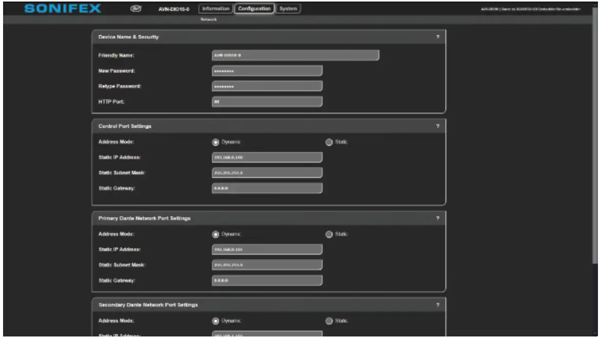 SONIFEX AVN DIO19 Dante to AES3 16 Channel I O Converter - Figure 3