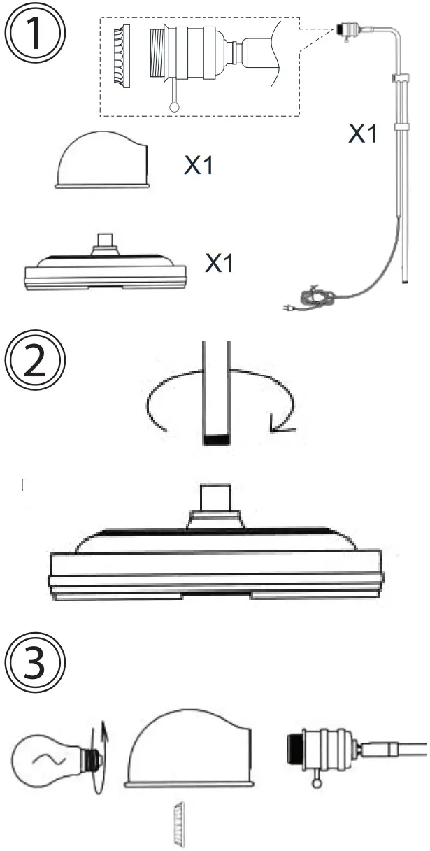 Dainolite DM1958F Pharmacy Floor Lamp Portable Light - fig 2