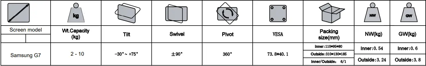 multibrackets-7350105213267-M-Gas-Lift-Samsung-G7-Adapter-FIG-2