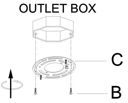 ZEVNI A04721 4-Light 13.8-Inch Black-Brass Semi-Flush Mount Light - 6