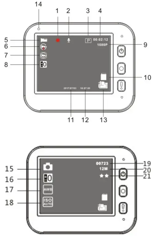 XTREME XDC6-1003 Dash Cam with 1080p HD Recording - DATE