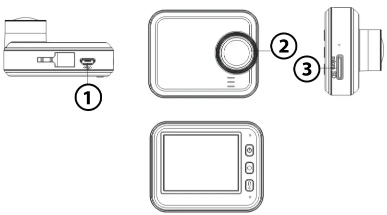 XTREME XDC6-1003 Dash Cam with 1080p HD Recording - STRUCTURE