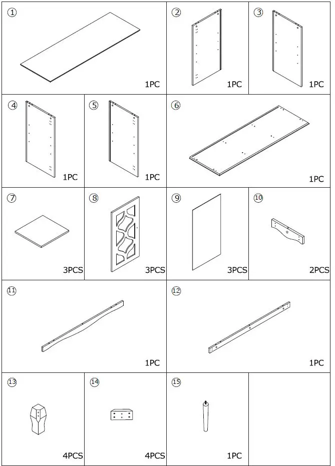 FUFU GAGA-LJY-KF330040-01-3-Door-Wood-Buffet-Sideboard-3