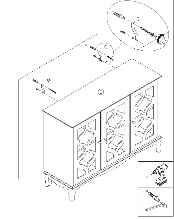FUFU GAGA-LJY-KF330040-01-3-Door-Wood-Buffet-Sideboard-31
