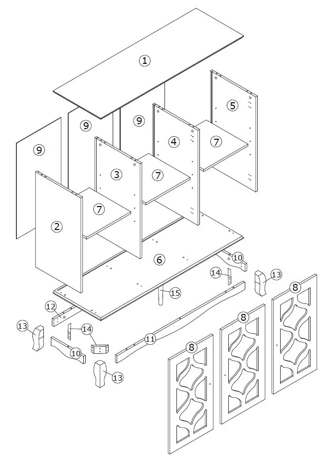 FUFU GAGA-LJY-KF330040-01-3-Door-Wood-Buffet-Sideboard-4