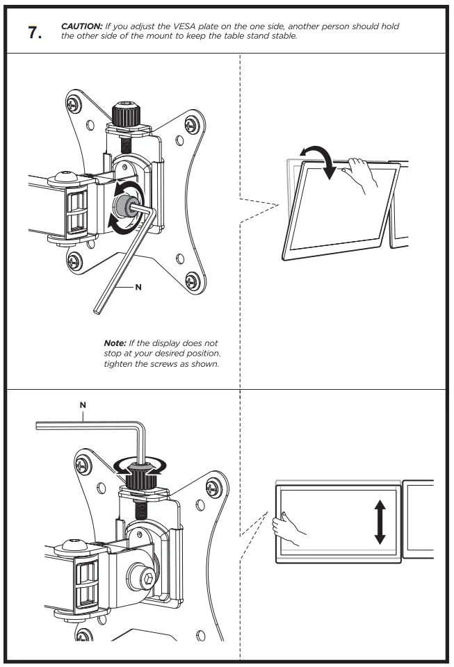 equip 650127 17 32 Articulating Quad Monitor Tabletop Stand - 6