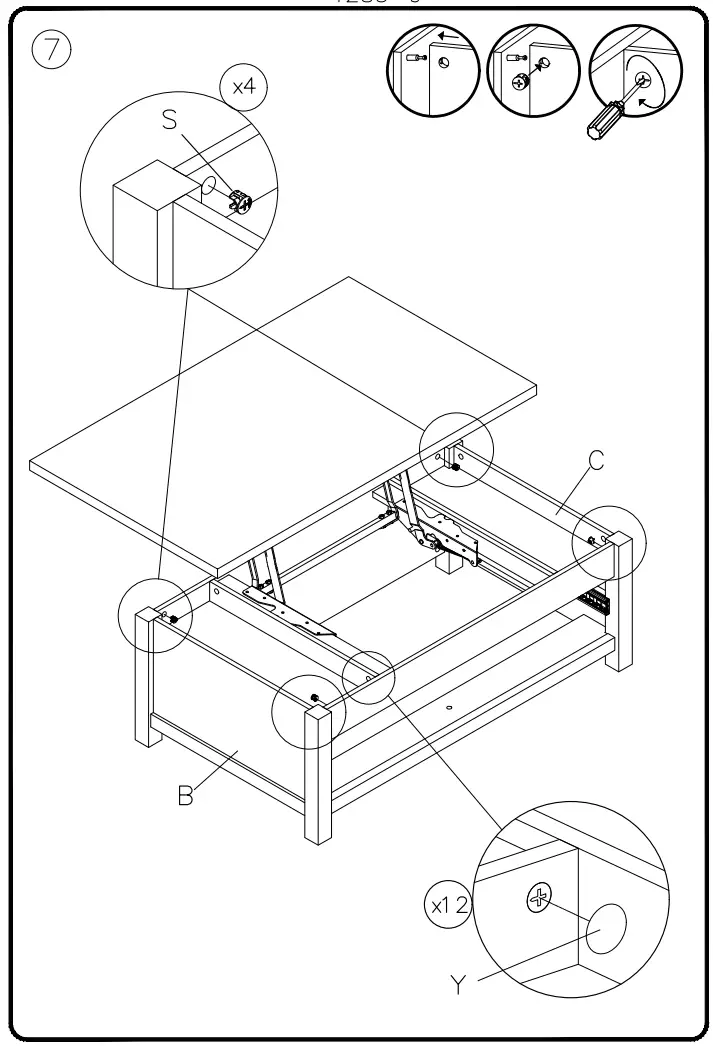ASHLEY T283 9 Furniture Camiburg Rect Lift Top Cocktail Table - Fig 5