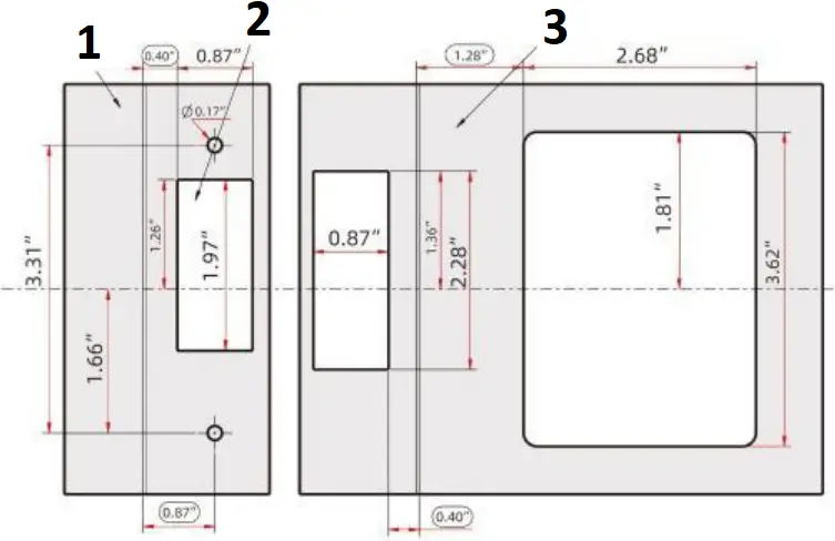RVLOCK Wireless Entry Door Lock Dimension