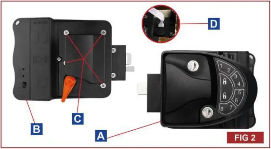 RVLOCK Wireless Entry Door Lock - Fig. 2