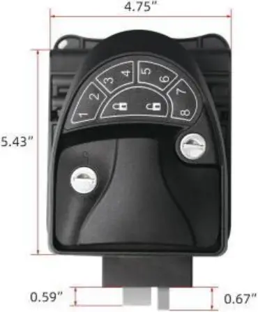 RVLOCK Wireless Entry Door Lock Thickness 2