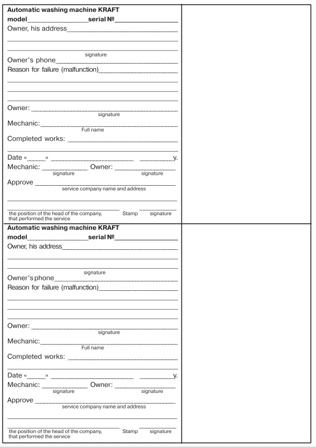 KRAFT KF UME7202W Automatic Washing Machine - fig 20