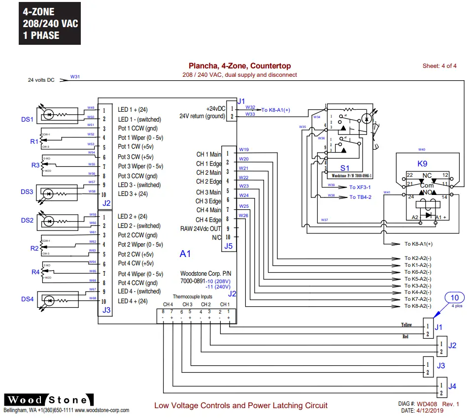 1 PHASE ELECTRICAL DIAGRAMS