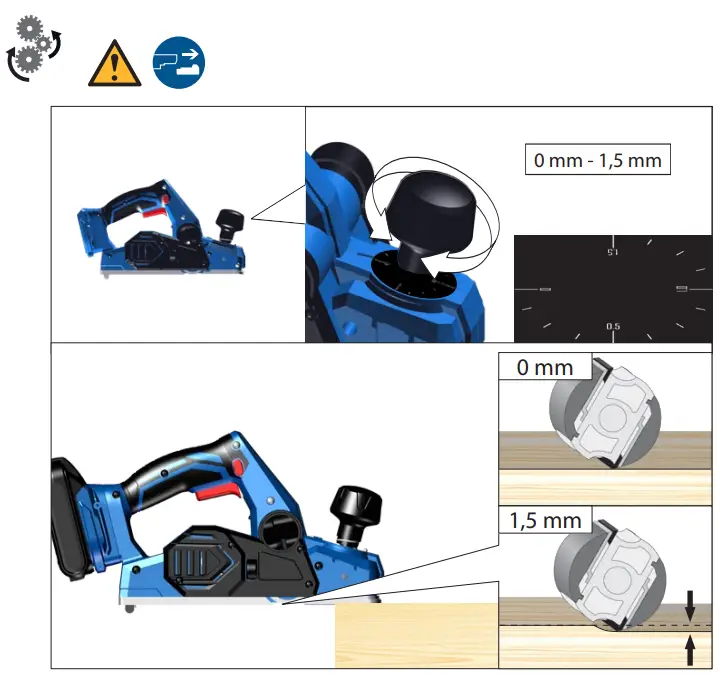 Gude HO 18 0 Cordless Planer-fig1