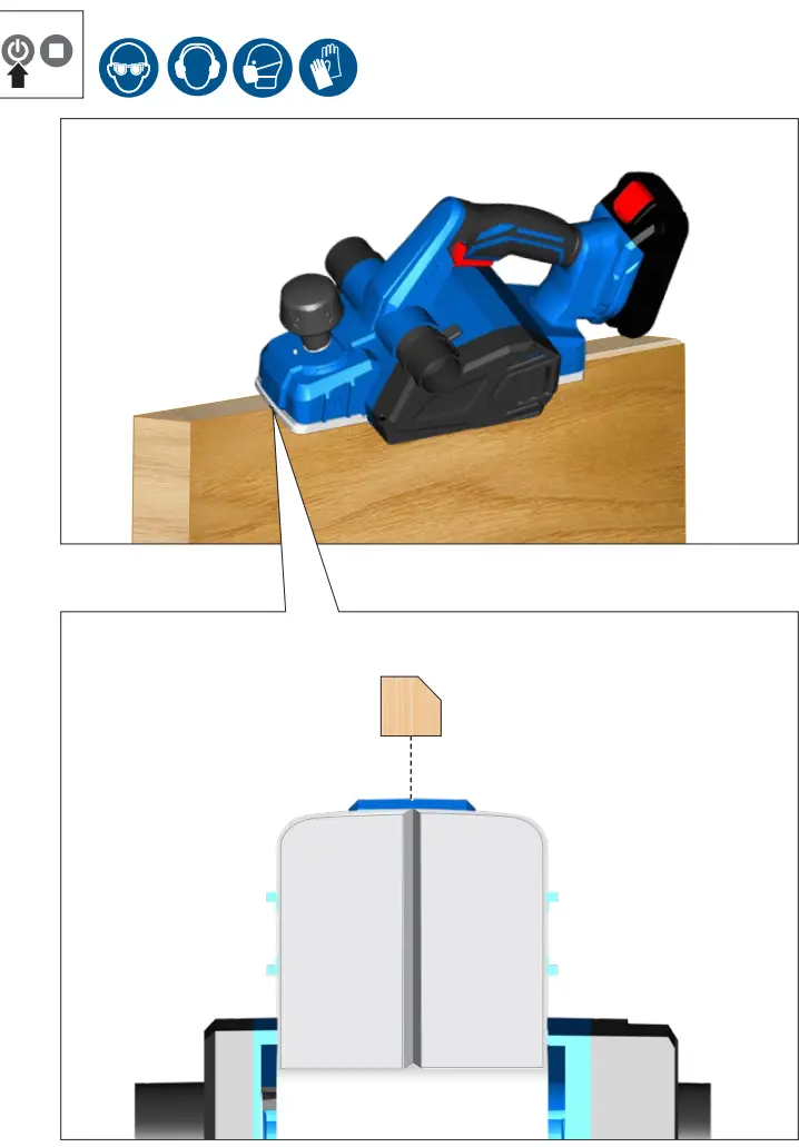 Gude HO 18 0 Cordless Planer-fig7