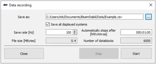 MRC Laser Beam Stabilization A12